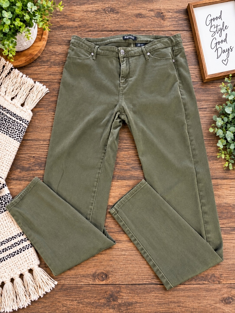 Buffalo Olive Green Women's Jeans